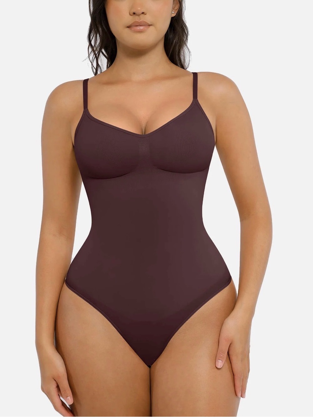 Bundle of 2 Sculpting Seamless Bodysuit — Chocolate Brown and Tan Camel